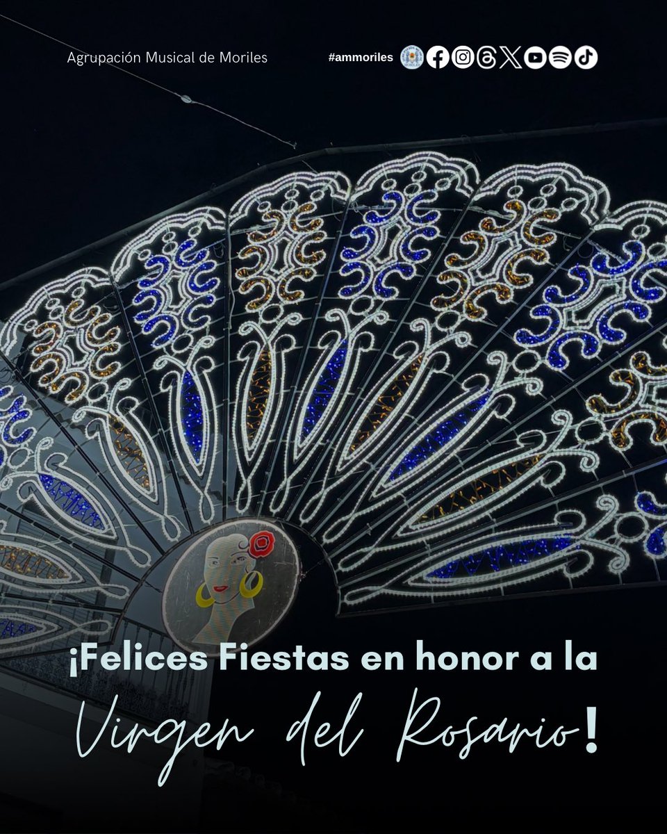 AMMoriles's tweet photo. 💙 ¡Feliz Feria de #Moriles!

Desde la #ammoriles deseamos a nuestros músicos y morilenses unas Felices Fiestas en Honor a la Virgen del Rosario.

#feriavirgendelrosario2025 #moriles https://t.co/hQuIj5GgmX