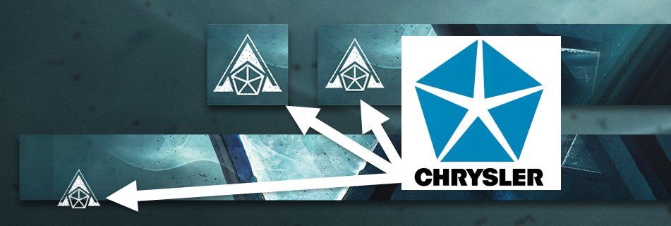 VincentAnzelone's tweet photo. You @Bungie  did you get permission from @Chrysler  and @Stellantis  to use the "Pentastar" logo in your raid emblem? https://t.co/7jH6u6VwpL