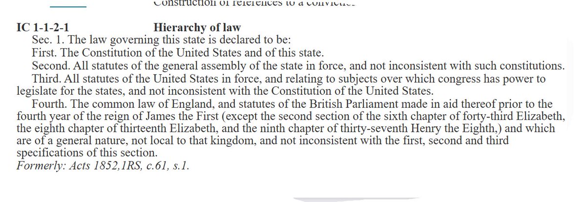 What part of English Tudor Law is Indiana trying to make state law?  WTF?