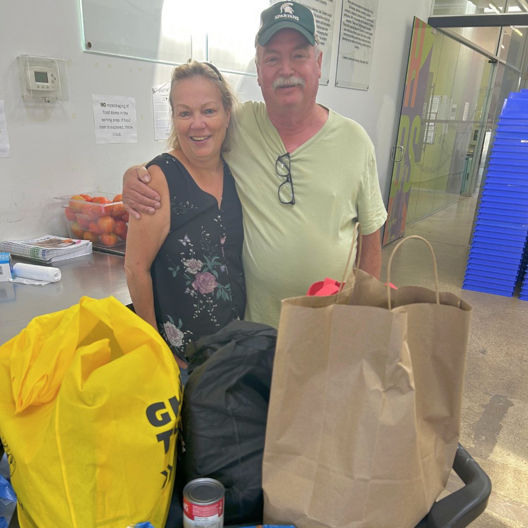 CaledonExchange's tweet photo. Talk about a party with a purpose! Instead of just blowing out candles, Gail lit up #Caledon with kindness - celebrating her milestone birthday by donating 185 lbs of food and funds for families in need, all in support of our #FallFoodDrive! #ThankYou Gail and Bill! https://t.co/lr4PBMmMm8