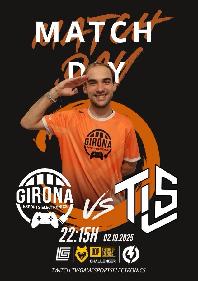 Súper week de la GSE!! A veure si avui podem completar aquesta setmana amb un 3-0... 
Avui contra TLS a les 22:15!! I ja sabeu on trobar-ho... al canal de twitch de <a href="/Gamesportselect/">Gamesports Electrònics</a> 🧡