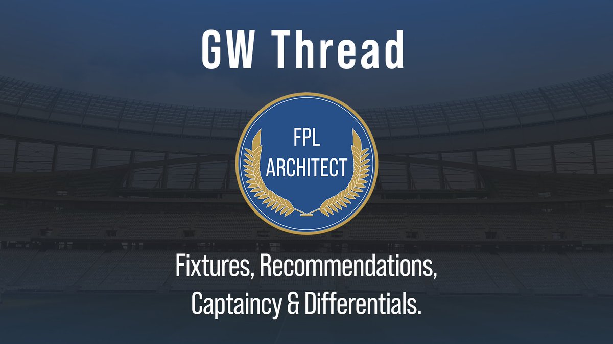 FPL_Architect's tweet image. GW 7 Thread 🧵 

-  Fixture to target
-  Player recommendation
-  Player to sell
-  Tips
-  Captaincy
-  Differentials 
-  Wildcard
-  My team