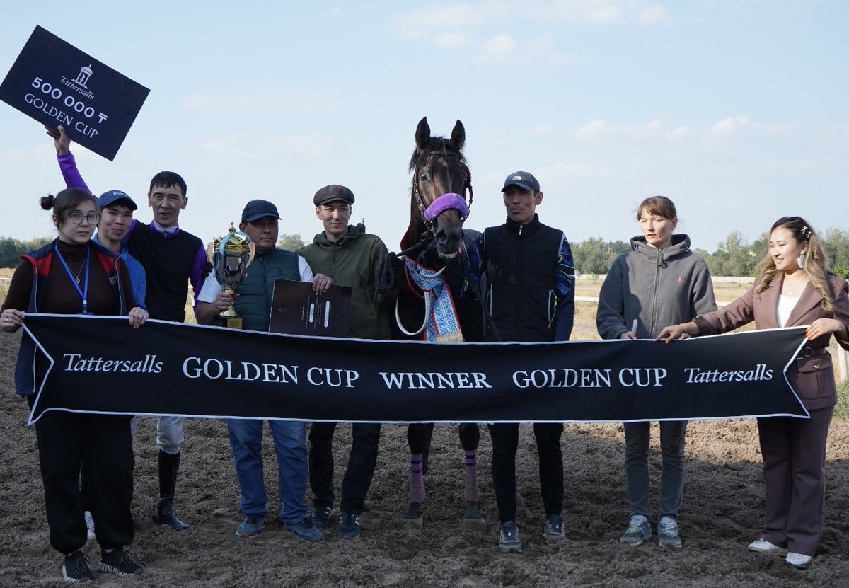 Tattersalls1766's tweet photo. 🇰🇿 Great to see Via Con Me land the local Gr.1 Tattersalls Golden Cup at Almaty Racecourse in Kazakhstan, trained by Eduard Akhmoldin and ridden by Dauren Zhussupov for owner Tastan Dzhanysbayev.

He was bought for 8,000gns by Yerzhan Mailybayev at the #TattsAutumn HIT Sale. https://t.co/BGx6AVsxbu