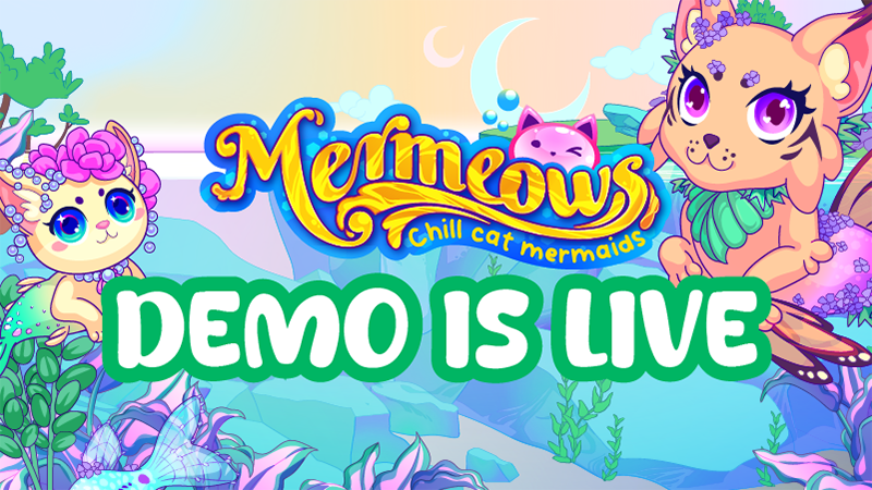 GemcraftGames's tweet photo. Slip into a magical lake with the #Mermeows - Chill Cat Mermaids - Demo 🌙

Hatch adorable cat-mermaids, earn pearls through gentle goals, and decorate your pond—no rush, just vibes.

Play demo for free + wishlist on Steam 💙
🔗 https://t.co/0rsJtF9FBW

#Demo #CozyGame #IndieGame #Cats #Steam #Mermaids #Clicker #CreatureCollection