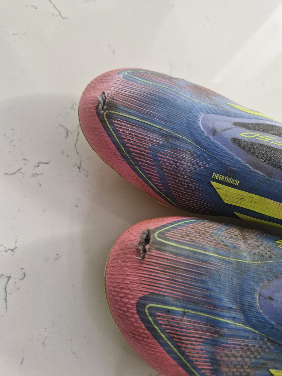 ssawyer71's tweet photo. @adidas @adidasUK Shocking you refused a refund. Worn 12 times, paid £195. The quality is abysmal. You say 'sorry, they are dirty and have been used'. Obviously, otherwise how do you test the durability. #notfitforpurpose https://t.co/vp1IfENfO1