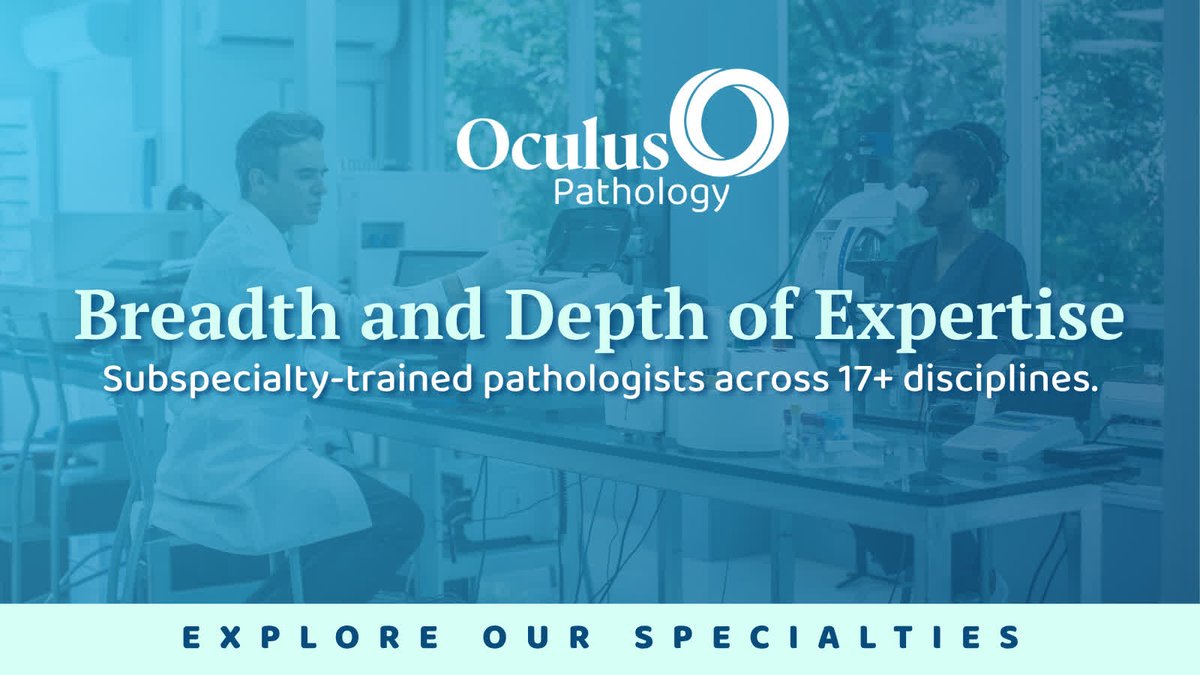 From gastroenterology to neurology to dermatology, our lab handles complex pathology cases with precision. Subspecialty expertise is built in — not outsourced. See how &gt;&gt; thinkoculus.com/lab/