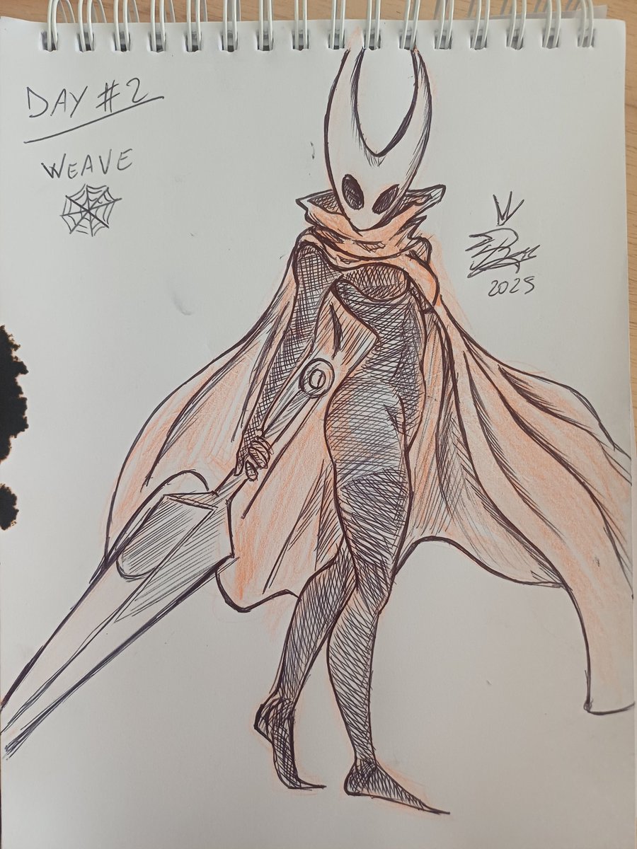 D3vilX47's tweet image. Day 2: weave

#Inktober #inktober2025 #inktober2025day2  #day2 #weave #hollowknight #silksong #hornet