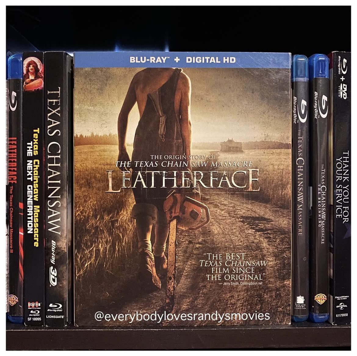 RandysMovies's tweet photo. Movie: #Leatherface (2017)
Starring: #StephenDorff #VanessaGrasse #SamStrike #LiliTaylor #ChrisAdamson #FinnJones #JessicaMadsen
Directed By: #JulienMaury and #AlexandreBustillo
#BluRay
#MovieNerd
#MovieCollector
#BluRayCollection
#MovieCollection
#MovieBuff
#TheTexasChainsawMassacre
#PhysicalMedia
#FilmTwitter ⛓🪚