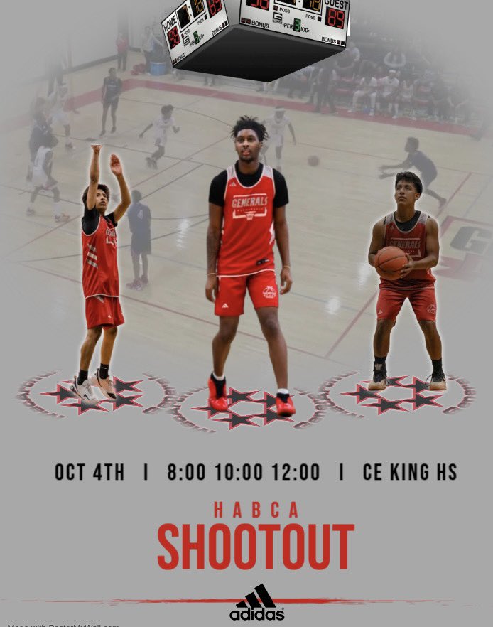 Coach Spencer (@shannonaspencer) on Twitter photo Excited to get out and compete this weekend with <a href="/BigMacHoops/">MacArthur Generals Basketball</a>!
🏀<a href="/HABCA_/">Houston Area Basketball Coaches Association</a> Shootout
📆Saturday Oct. 4th
🏫CE King High School
⏰8:00 vs <a href="/TomballHoops/">Tomball Cougar Hoops</a>
⏰10:00 vs <a href="/b_jesuit/">Strake Jesuit Basketball</a>
⏰12:00 vs <a href="/cchoops/">Clear Creek Hoops</a> Excited to get out and compete this weekend with <a href="/BigMacHoops/">MacArthur Generals Basketball</a>!
🏀<a href="/HABCA_/">Houston Area Basketball Coaches Association</a> Shootout
📆Saturday Oct. 4th
🏫CE King High School
⏰8:00 vs <a href="/TomballHoops/">Tomball Cougar Hoops</a>
⏰10:00 vs <a href="/b_jesuit/">Strake Jesuit Basketball</a>
⏰12:00 vs <a href="/cchoops/">Clear Creek Hoops</a>