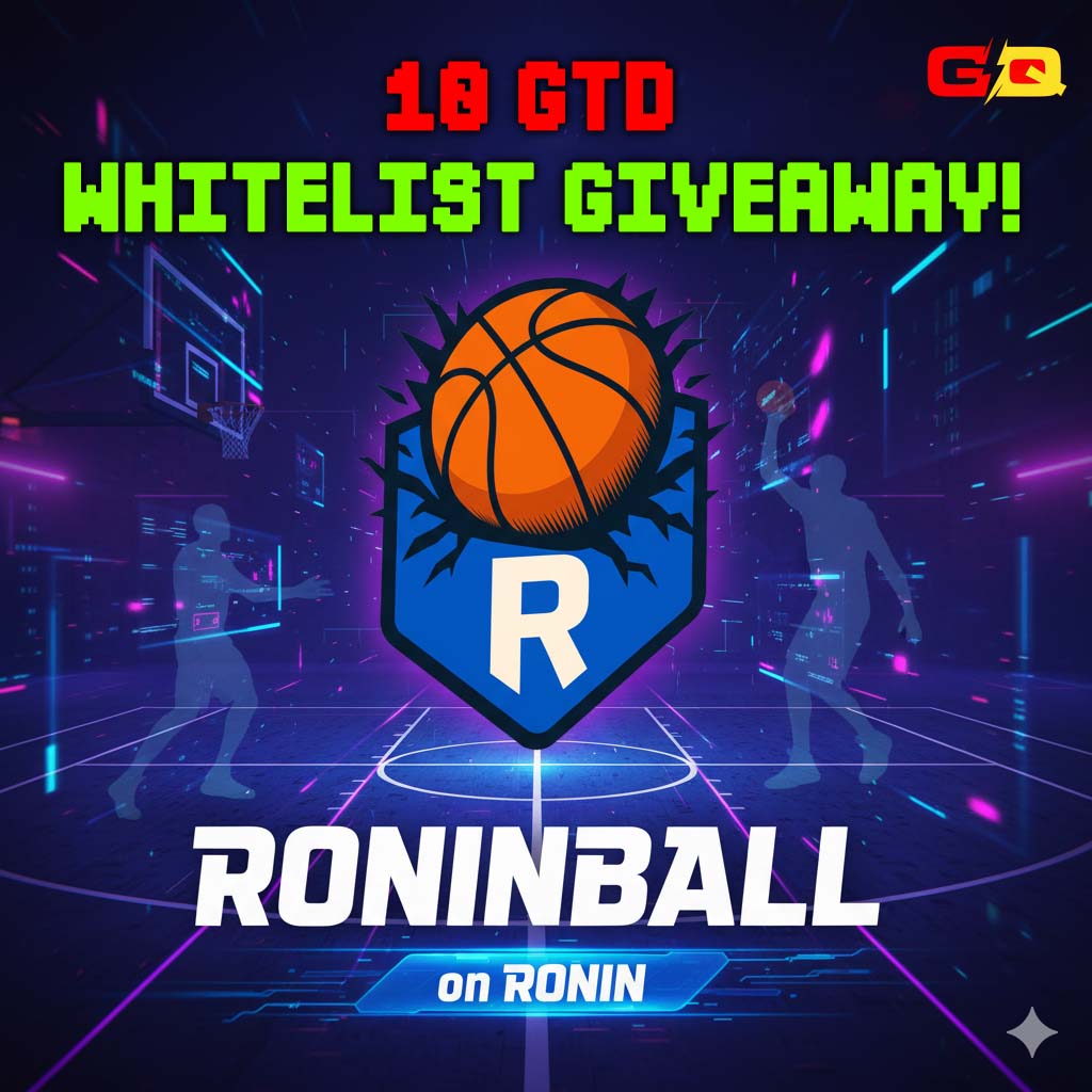 GQ_Zone's tweet photo. 🚨 10 GTD WHITELIST GIVEAWAY! RONINBALL 🚨
The next generation of fantasy basketball is here! We are giving away 10 Guaranteed Whitelist (GTD) spots for @RoninBall_!

RoninBall is the new P2E sports strategy game where you Collect, Trade, and Draft Player Shares in real ballers. Your shares automatically enter tournaments, earning you Tournament Points to rip open new Player Packs! Build your dream squad on @Ronin_Network!

✅ HOW TO ENTER (FOLLOW ALL RULES TO QUALIFY!)
⚠️ STRICT RULE: If you fail to complete any step below, you will be disqualified! ⚠️

1. FOLLOW ALL: @roninball_, @GQ_Zone, and @Ronin_Network

2.  JOIN DISCORD: You must join the official Discord: https://t.co/VZmSEGkywp

3. COMMENT:
Tag 3 friends!
Drop your Ronin Wallet Address for prize distribution!

4. ENGAGE: Like & RT this post!

WINNER INFO:

Winners will be announced in 48 hours! They will be chosen via https://t.co/qWwG7D3EuC (and possibly live on stream at https://t.co/6XEs8zrVjb).

Thanks to @Ronin_Network for consistently delivering the best platform for Web3 gaming!
P.S. Remember to hit that follow button on my Twitch! Only subscribers are eligible for exclusive NFT giveaways on my streams!

#RoninBall #Ronin #Giveaway #Whitelist #NFTMint #P2E #Web3Gaming #Basketball