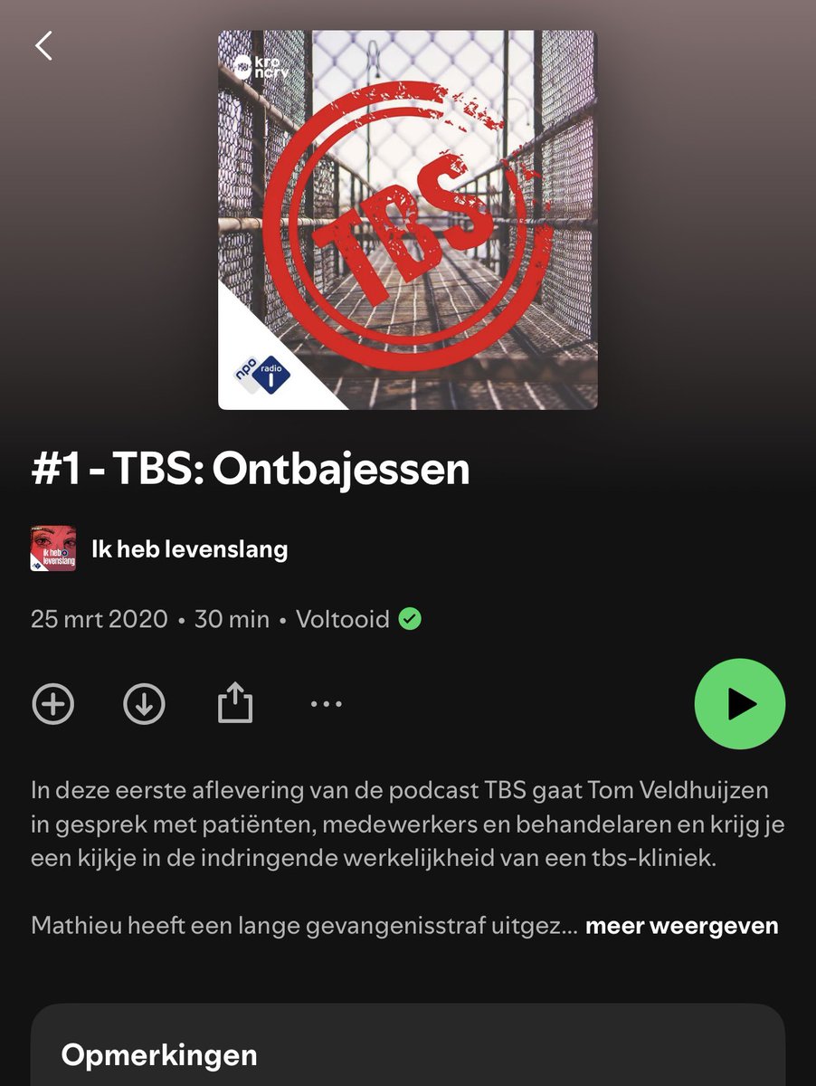 <a href="/19SW78/">Saskia</a> <a href="/jobknoester/">Job Knoester</a> Helemaal eens. Tom Veldhuijzen heeft ook een aantal podcasts gemaakt over dit onderwerp. Die zijn ook echt goed. Geeft je een heel ander beeld over TBS.