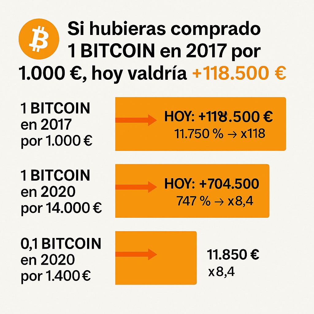 BTCValenciaClub's tweet image. 🔥 Mientras tu banco te da un 2–3 % y la inflación te quita poder de compra, Bitcoin multiplica tu dinero.
👉 Ven HOY y MAÑANA SÁBADO a nuestro Exchange y compra en persona, con seguridad.

#Bitcoin #CryptoEspaña #Valencia #ATH #Inversiones