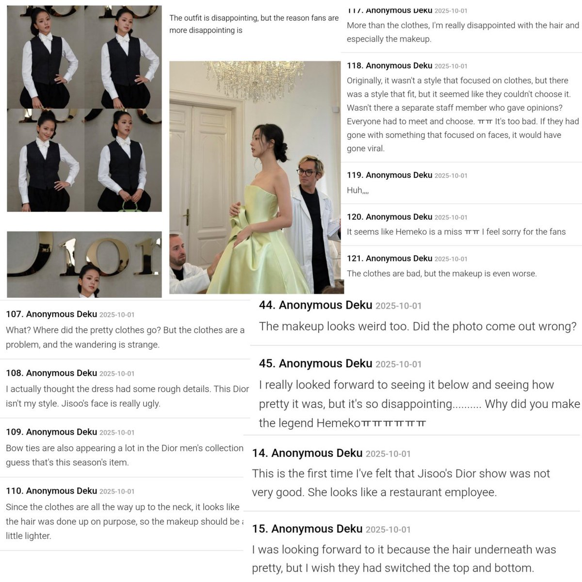 KFloopNet's tweet image. [🚨] Netizens have been criticizing Blackpink&apos;s Jisoo for her dress at the Dior show.
—They believe it&apos;s the worst outfit of the show.