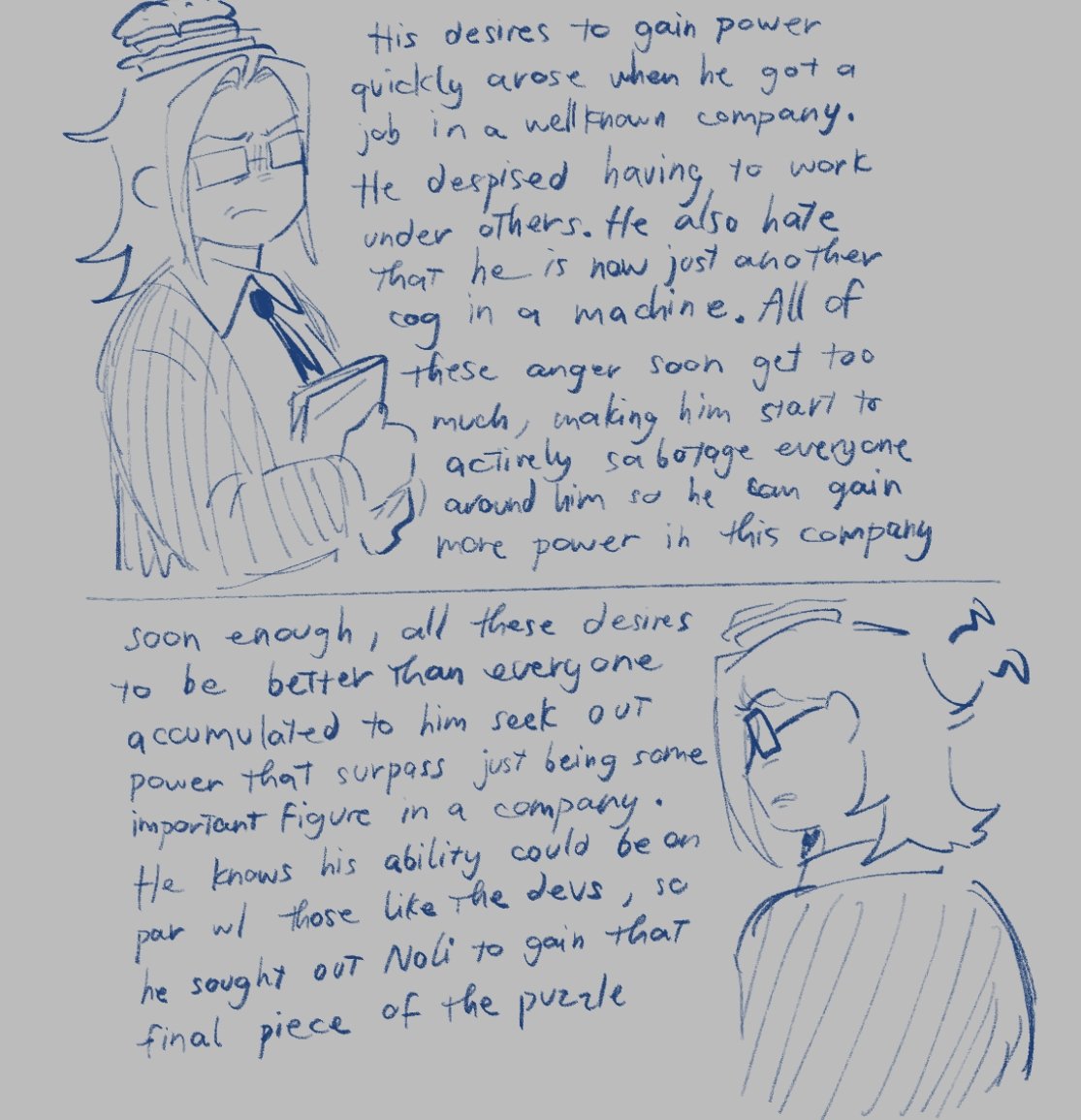 vilebeholding's tweet photo. Then he left his job, he found himself missing just being a plain dick like when he was a kiddo instead of being some crazy smartie evil mastermind. He found noli, obtain the last thing to make him powerful, perfect his craft and then create havoch https://t.co/x21cABLCFG