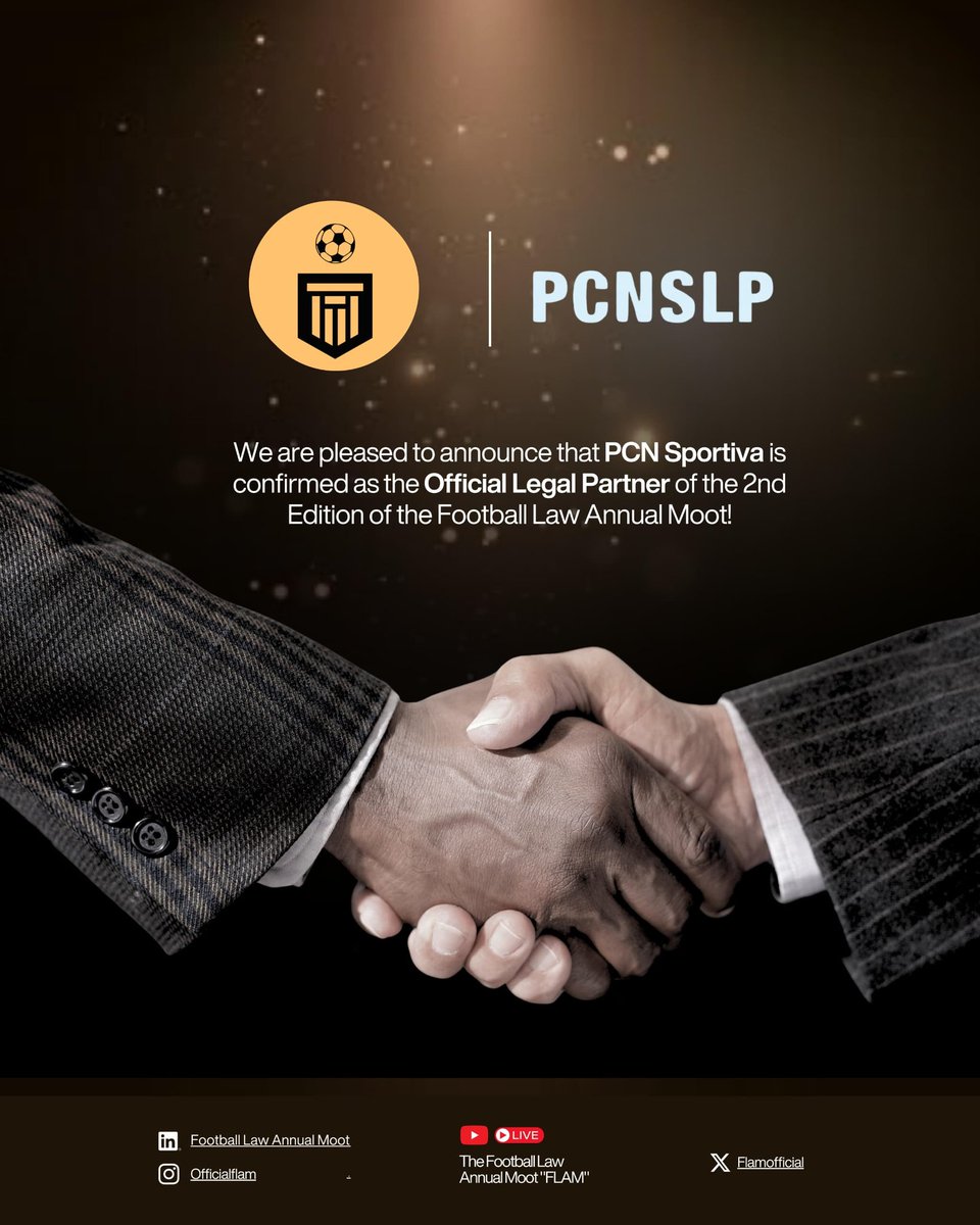 We are pleased to announce <a href="/pcnsportivalp/">PCN Sportiva LP</a> as the Official Legal Partner of the Football Law Annual Moot (FLAM) 2025.

As one of Africa’s foremost sports law firms, PCN Sportiva LP has consistently demonstrated excellence in providing legal solutions across key areas of  beyond.