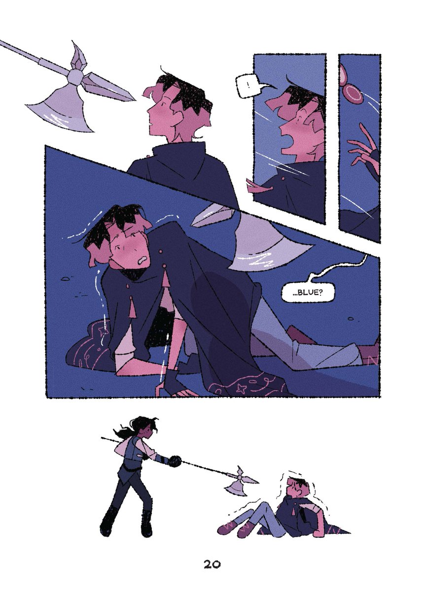 runefruit's tweet image. My comic for @SBComicsFair is out! 
'Knightfall' is 30 pages of a nerdy yearner in a fantasy world doing his best to pull off a heist and getting sidetracked by his childhood best friend (crush). 
Grab your own copy here: shortboxcomicsfair.com/shop-sq4wj/p/k…