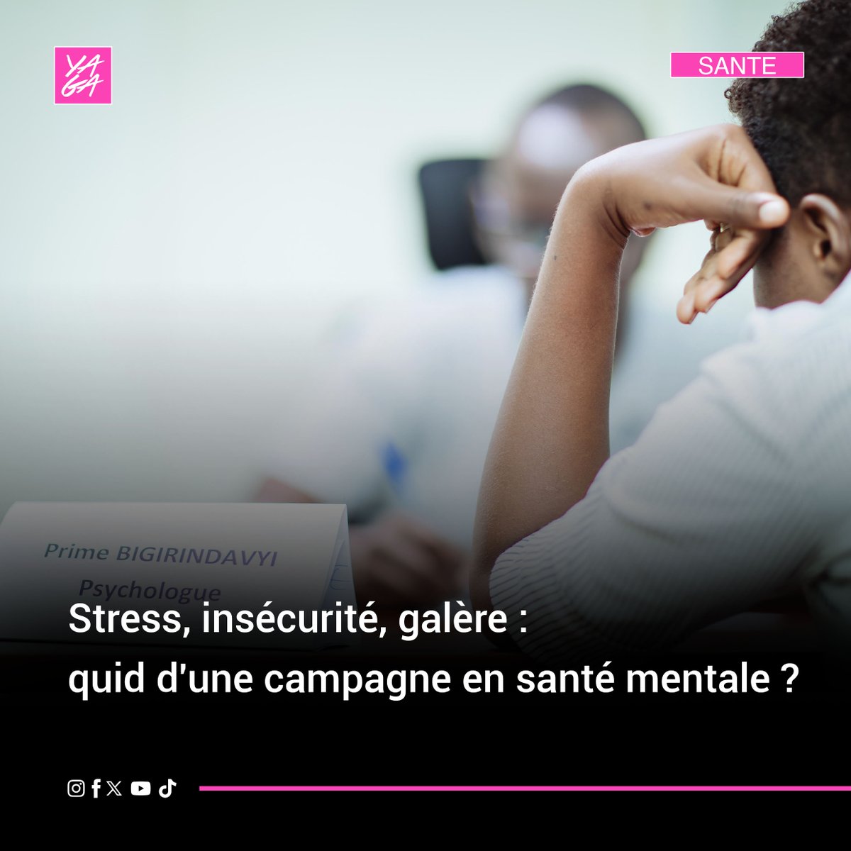 YBurundi's tweet photo. 👣 « Un soir, faute de bus, je marche sur le boulevard Mwezi Gisabo. Autour de moi, d’autres piétons. Nous ne nous connaissons pas, mais un lien invisible nous unit : la galère. Dans nos échanges, rien que du négatif : files d’attente interminables, manque d’argent, fatigue. »

🛵 Soudain, une moto déboule. « En une seconde, elle arrache le sac d’une dame qui marchait avec nous. Dedans, il y avait l’argent du loyer qu’elle venait d’emprunter et son téléphone payé à la sueur de plusieurs mois. Elle reste figée, incapable de parler. Nous aussi. Le silence est lourd, pesant. »

🫴🏽 Cette scène n’est pas isolée. Stress, peur, insécurité, angoisse : ils sont devenus notre quotidien. On ne les voit pas toujours, mais ils rongent. Ils s’accumulent jusqu’à peser sur la santé mentale collective.

📄Dans un communiqué récemment publié, Tanganyika Foundation, à laquelle appartient le Tanganyika Care Hospital, annoncait des consultations gratuites en santé mentale. Sur l’affiche : anxiété, stress intense, insomnie, irritabilité, agressivité, traumatismes… Une liste longue, mais qui ressemble étrangement à ce que nous vivons chaque jour. 

💭 « Alors, faut-il une campagne de consultations individuelles ? Ou une consultation collective, pour un pays entier qui tente de rester debout malgré les épreuves ? »

#sante