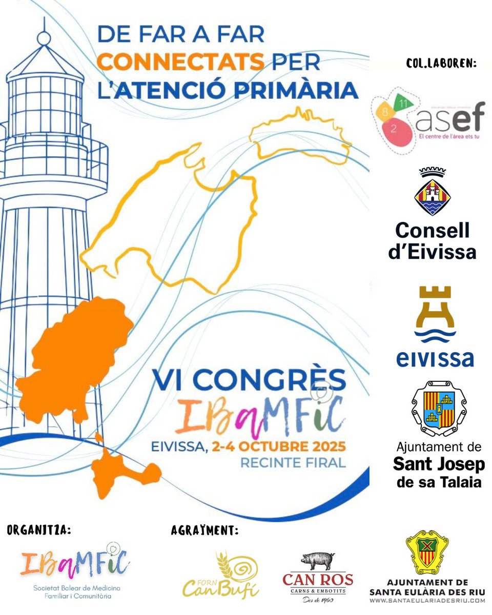 Ja estam en marxa! Superant els contratemps! Gràcies col.laboradors!
#6congresibamfic <a href="/ibamfic/">Ibamfic</a> 
<a href="/asef_ibsalut/">asef</a> <a href="/primariaasef/">ATENCIÓ PRIMÀRIA EIVISSA I FORMENTERA</a>
<a href="/consell_eivissa/">Consell d'Eivissa</a>
<a href="/ajeivissa/">Ajuntament d'Eivissa</a>
@santjosepdesatalaia
<a href="/asef_ibsalut/">asef</a>
@santaeulariadesriu
@canros_ibiza
<a href="/forncanbufi/">Forn Can Bufí</a>