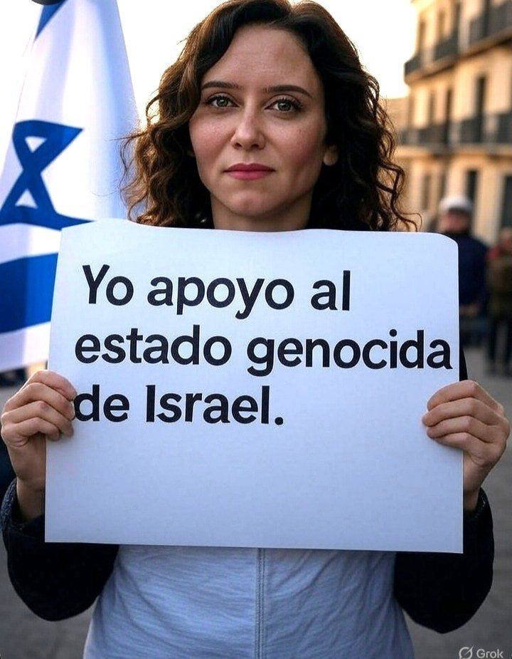 Ayuso a sueldo de los sionistas, el PP ella y sus juventudes ya NO puede dar mas ASCO, da igual cuando vayas a leer este tuit...👇🤢🤮‼👇
#MalasLenguas