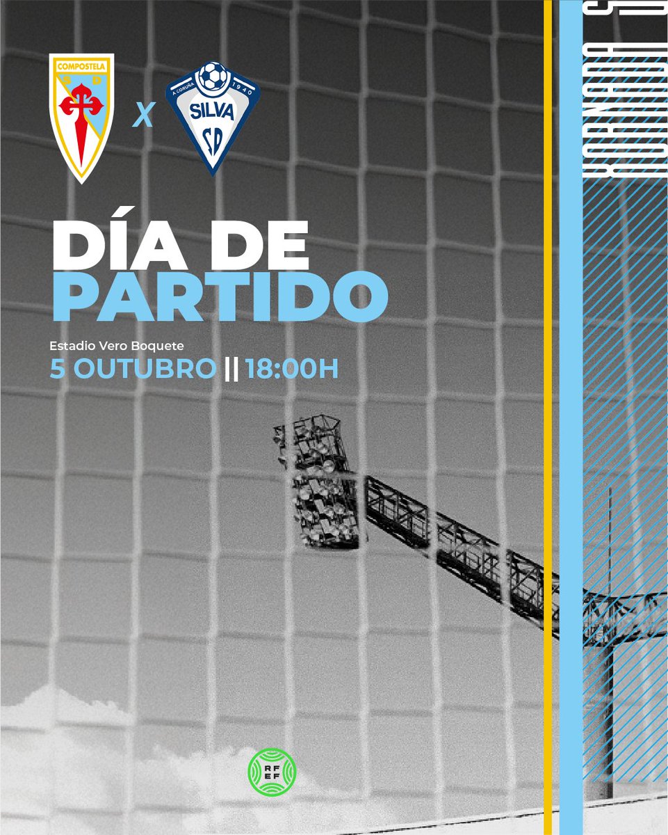 SD_Compostela's tweet photo. 𝐃𝐈𝐀 𝐃𝐄 𝐏𝐀𝐑𝐓𝐈𝐃𝐎 🩵🤍

⚽️🔥 A pola vitoria na nosa casa

🆚 @clubsilvasd 
🕕 18:00 horas
🏟️ Vero Boquete
🎟️ https://t.co/lf1Ek6KtG2

🙌 Apoia aos nosos para regresar á senda do triunfo
 
#ComposSilva https://t.co/Vnwc3r0jZg