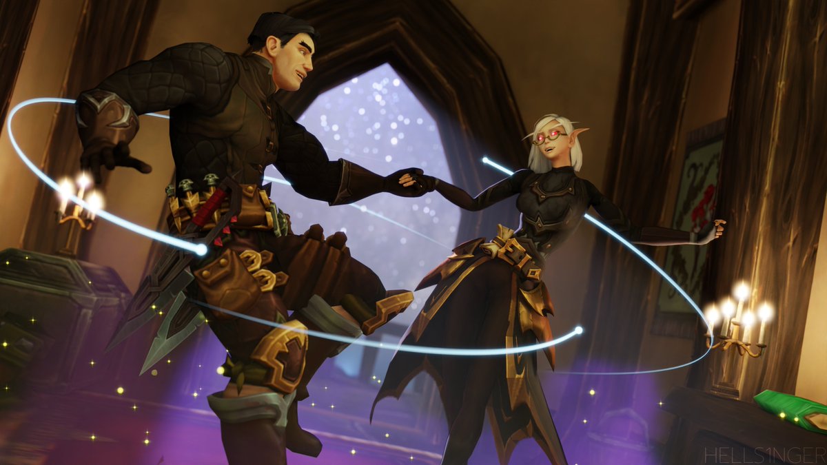 a dance where two worlds collide into each other✨
(a sfw discord commission)

#worldofwarcraft #sfw #3dartwork