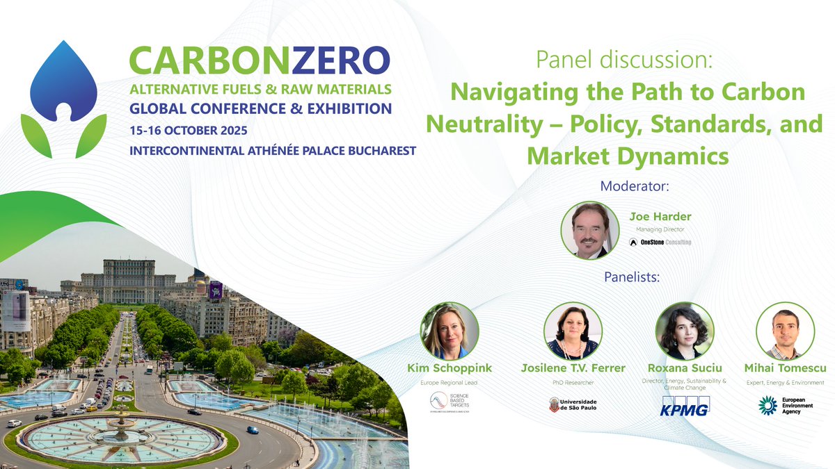 IndustryLinkEU's tweet photo. Panel discussion: Navigating the Path to Carbon Neutrality - #Policy, #Standards &amp; Market Dynamics. 

#CarbonZero 2025: October, 15-16, 2025 | InterContinental Athénée Palace Bucharest, Romania

More details, here: https://t.co/2e8U2UOj3U https://t.co/xXWB021SyD