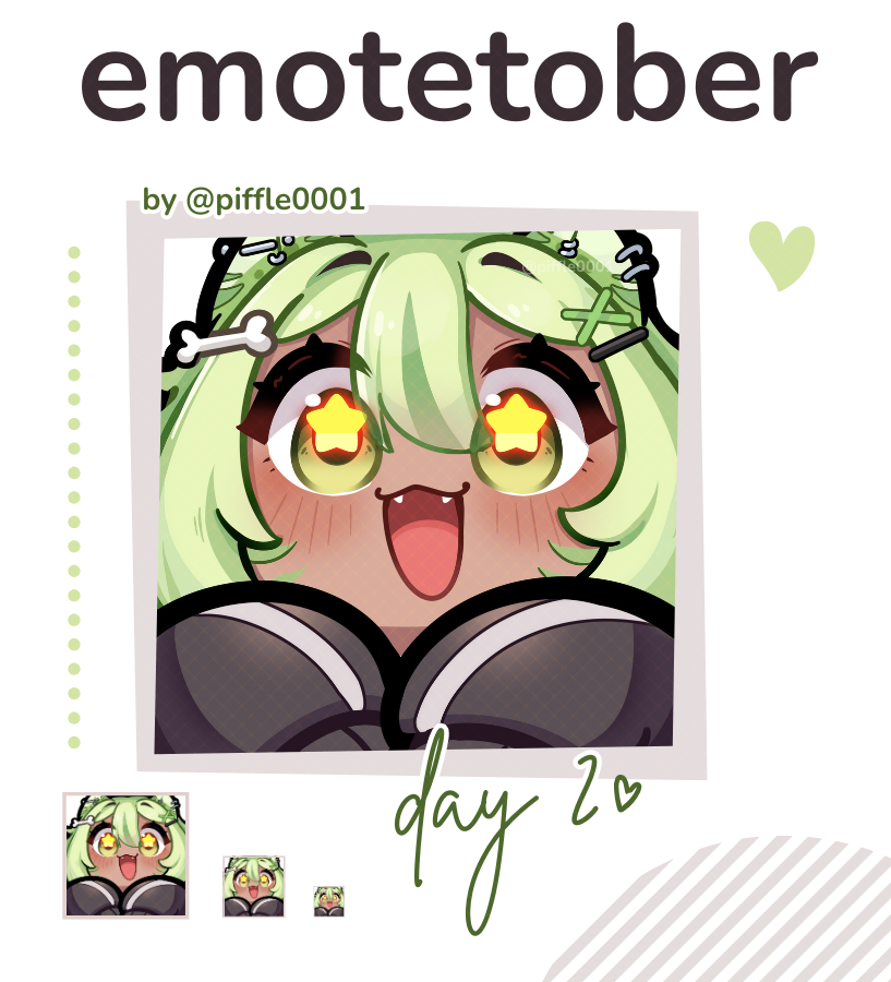 ✏️Day 2 - Pog/Wow

I love pog/wow emotes so much, so I had a blast turning <a href="/mel0nari/">melonari .°•</a> into one!

I hope you'll enjoy it! 💚
#emotetober #melonarti