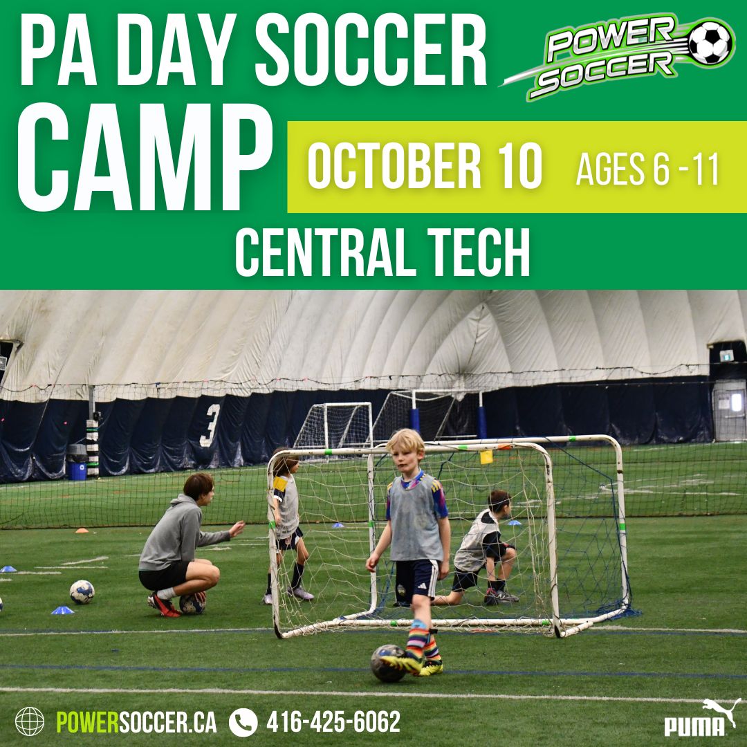Get Ready for the PA DAY Soccer Camp at Central Tech!

For ages 6-11, all skill levels welcome!

Spots are filling up fast - register now!
powersoccer.ca/search/camp/25

#PADAY #POWERSOCCER #CENTRALTECH #SoccerFun