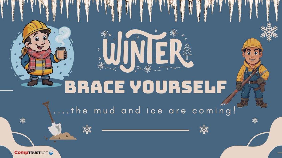 CompTrustAGC's tweet image. Winter is coming… but thankfully, not today! Still, cold weather waits for no one! Now’s the time for a #ToolBoxTalk—review how to dress in layers, protect hands, feet &amp;amp; keep your crew safe &amp;amp; productive when the temp drops. A little prep today saves a lot of shivering later.
