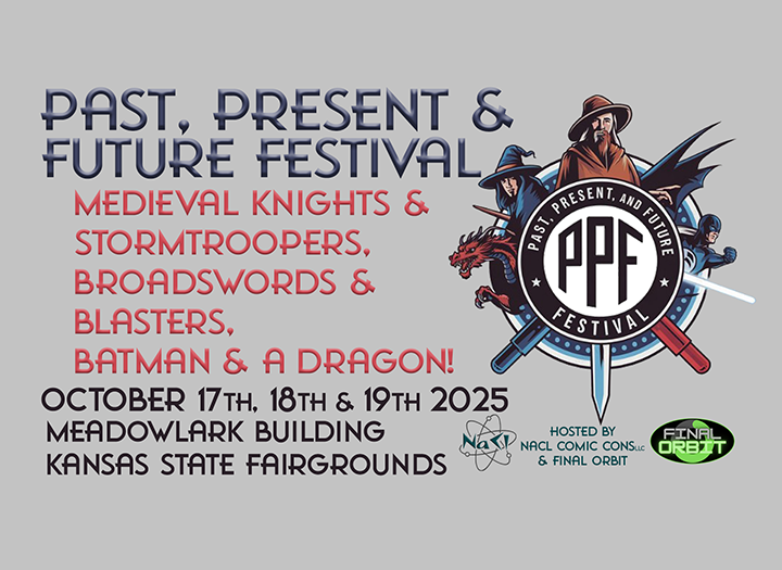 Check out the 'Past, Present &amp; Future Festival’, October 17-19 at the Kansas State Fairgrounds! 

🛡️ Medieval Knights ⚔️ Broadswords 
🤖 Stormtroopers 🦇 Batman &amp; 🐉 a Dragon!

👉 More info: visithutch.com/upcoming-event…

#ToTheStarsKS #VisitHutch #LoveHutch