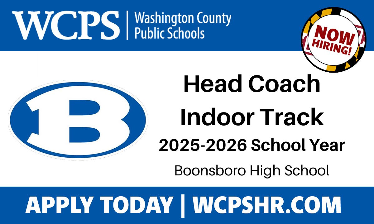 Boonsboro High School is accepting applications for Head Coach Indoor Track. Apply today at wcpshr.com