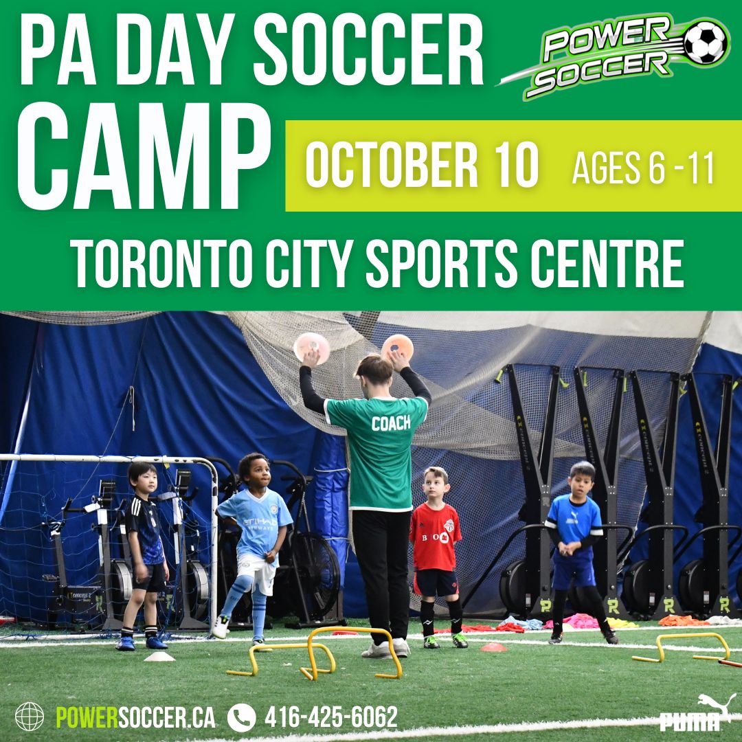 Get Ready for the PA DAY Soccer Camp at Toronto City Sports Centre!

For ages 6-11, all skill levels welcome!

Spots are filling up fast - register now!
powersoccer.ca/search/camp/25

#PADAY #POWERSOCCER #TorontoCitySportsCentre #SoccerFun