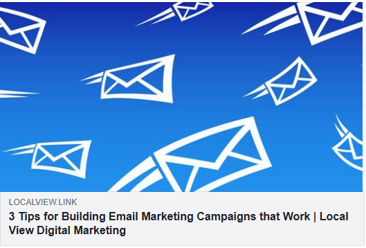 davidlocalview's tweet photo. Email marketing remains a powerful tool for small businesses to connect with their audience, nurture leads, and drive sales.

Here are 3 Tips for Building Email Marketing Campaigns that Work
https://t.co/TTzvjHqPoe https://t.co/N9NqP5zTBD