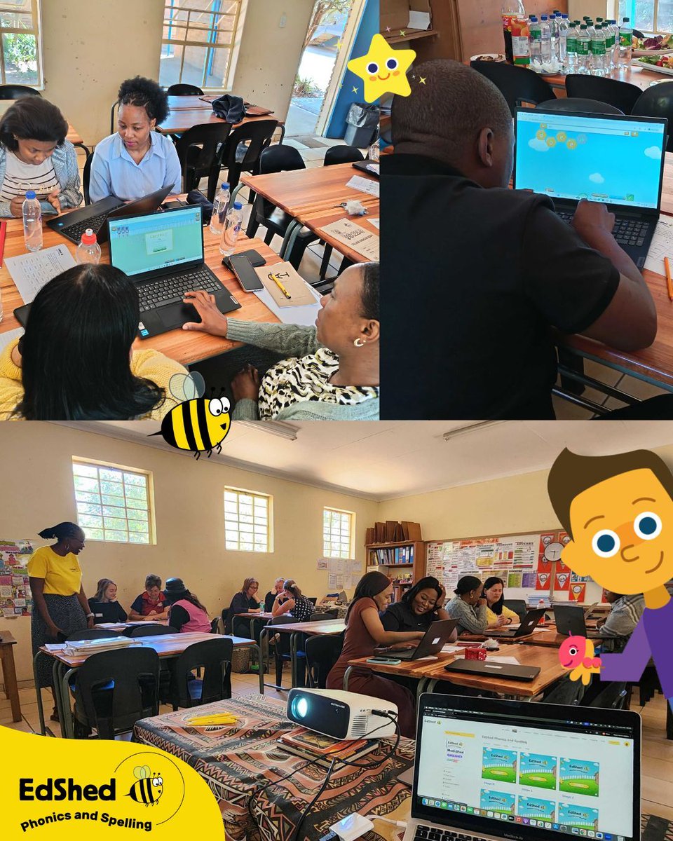 🐝🤩 The EdShed Phonics and Spelling team has had a fantastic time delivering training at Lichtenburg Primary School, Lichtenburg English Medium School and Ditsobotla Primary School this week. 

edshed.co.za.