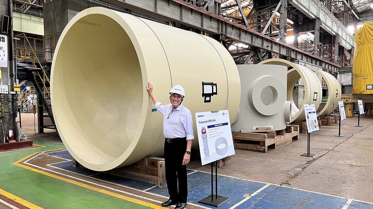 NuScale co-founder &amp; CTO Jose Reyes visited Doosan in Korea, where our design is moving from concept to production. From CRDM testing in Busan to reactor vessel and steam generator manufacturing in Changwon, he saw clean energy taking shape in steel.
