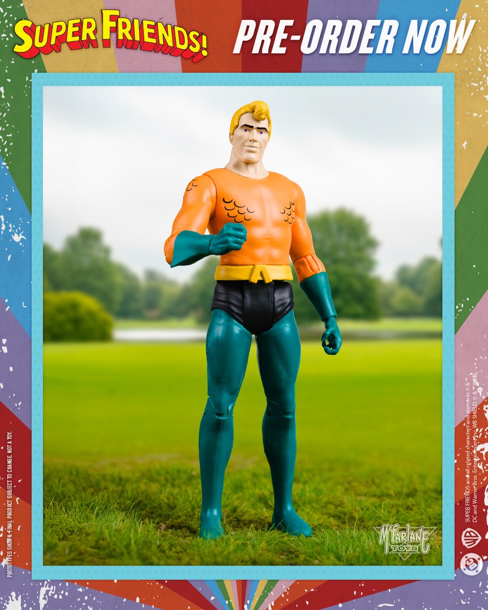 mcfarlanetoys's tweet image. Aquaman™ is available for pre-order NOW at select retailers! ➡️ bit.ly/AquamanSF7in-M…

6"" scale figure is based on the Super Friends™ show and includes Super Friends™ radio and art card.  

#McFarlaneToys #DCRetro #Aquaman #SuperFriends