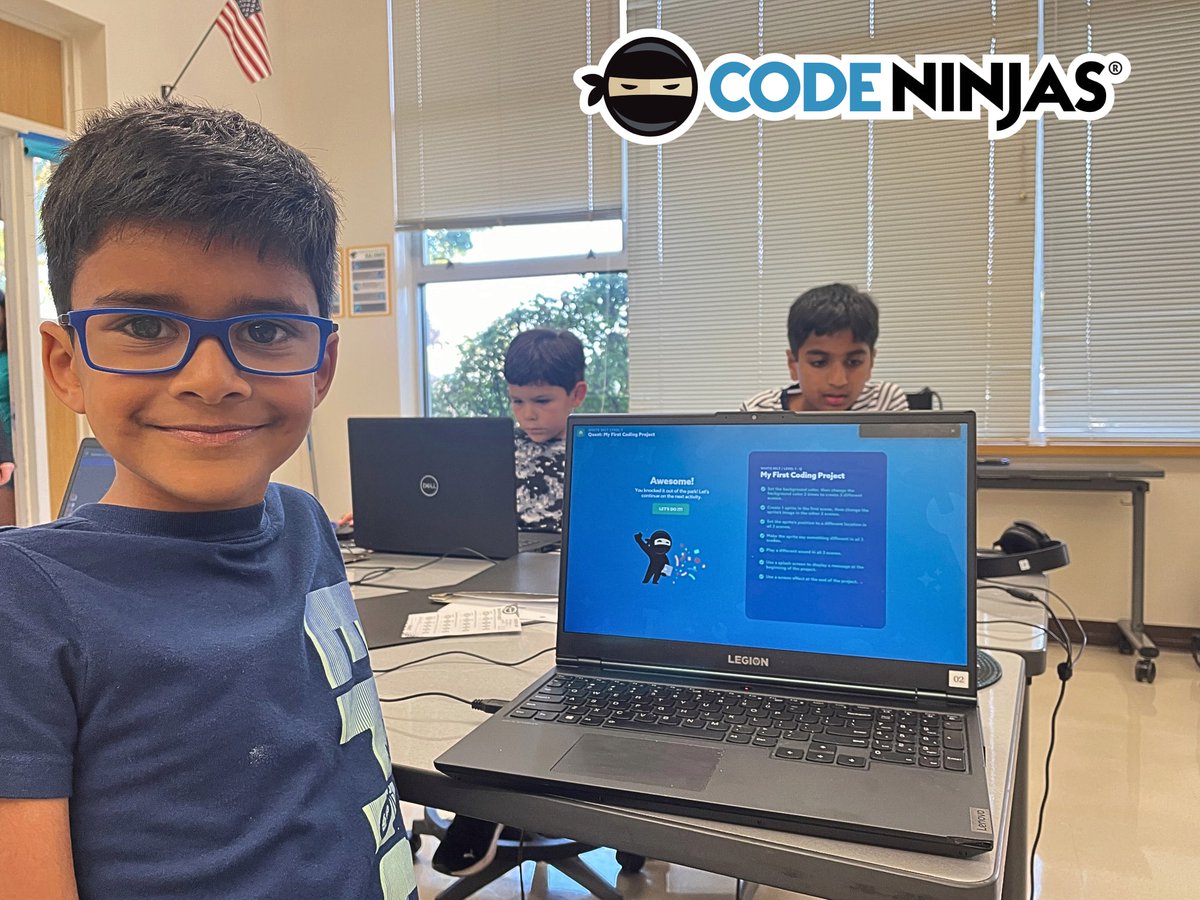 CodeNinjasOR's tweet image. 📣𝗝𝗥 𝗚𝗿𝗮𝗱𝘂𝗮𝘁𝗲 𝗔𝗟𝗘𝗥𝗧!📣 Rayaan has graduated from JRs and is on his way to ⬜𝗪𝗛𝗜𝗧𝗘 𝗕𝗘𝗟𝗧⬜! Rayaan already loves all the more advanced coding he is learning after graduating from JRs. 𝗛𝗜-𝗬𝗔!
