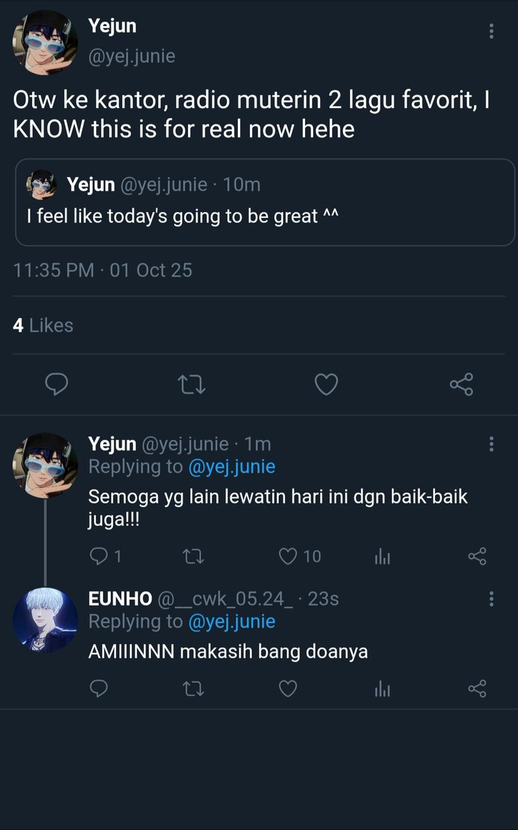 pocari_boy's tweet photo. — #noye #놔갱 
Ditulis untuk #Brewberryscup / Day 7 : Ade Series
@loveforyej 

𝐏𝐫𝐞𝐝𝐢𝐤𝐬𝐢 𝐇𝐚𝐫𝐢
Fanfiksi sosial media.

⚠️ ignore timestamp, OOC beware https://t.co/vz4VJQL1bX