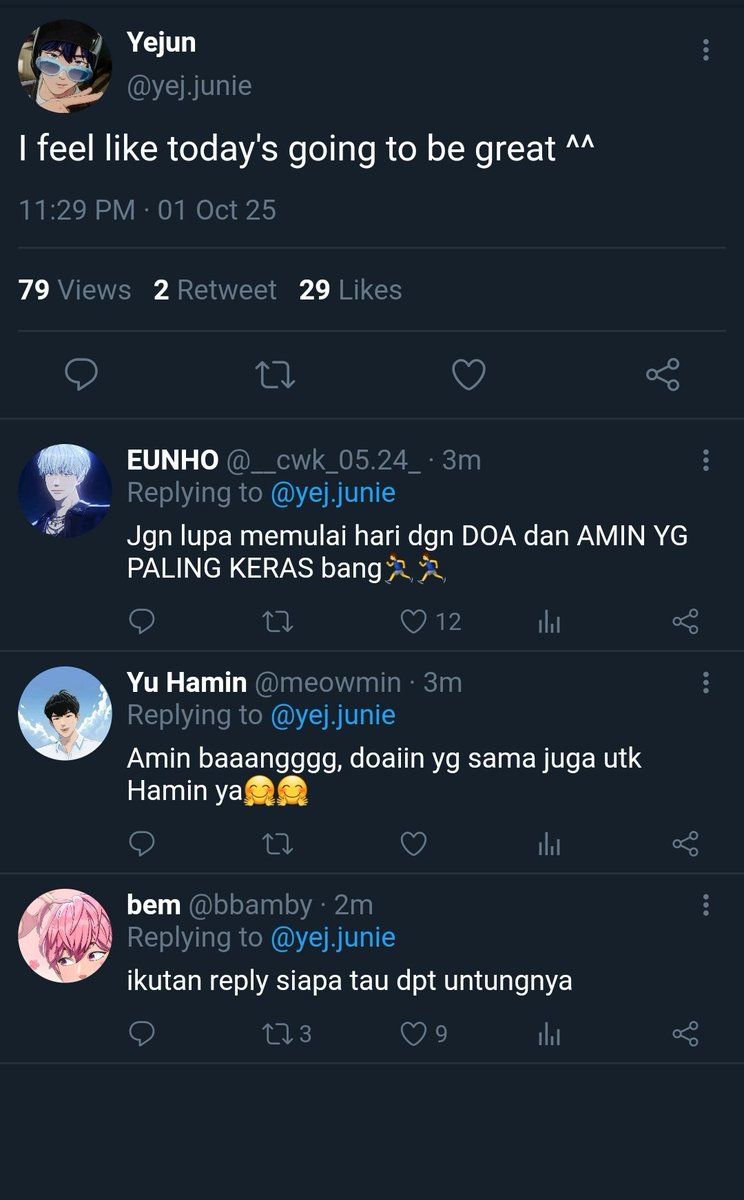 pocari_boy's tweet photo. — #noye #놔갱 
Ditulis untuk #Brewberryscup / Day 7 : Ade Series
@loveforyej 

𝐏𝐫𝐞𝐝𝐢𝐤𝐬𝐢 𝐇𝐚𝐫𝐢
Fanfiksi sosial media.

⚠️ ignore timestamp, OOC beware https://t.co/vz4VJQL1bX