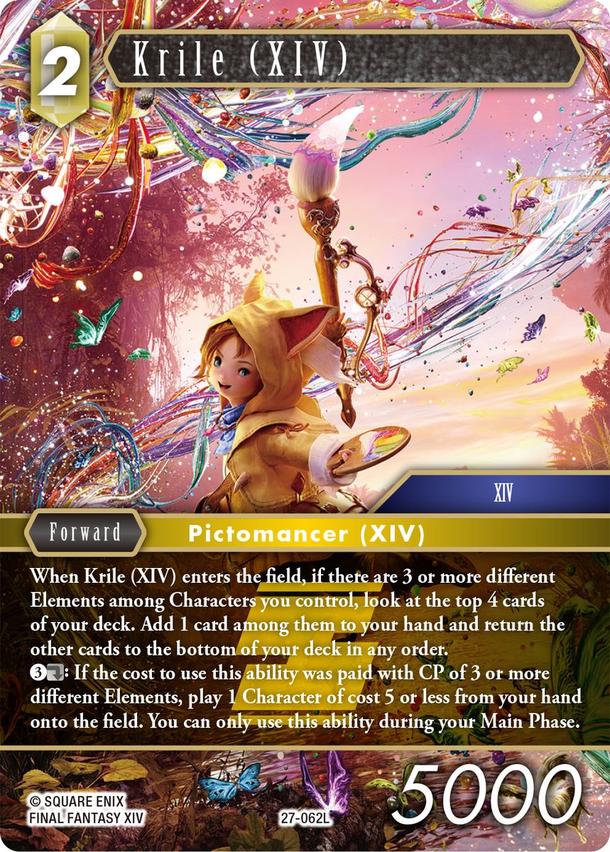 It's time for Card of the Week to begin! We hope everyone is excited for our first entry as we get closer to the release of Journey of Discovery on November 14th!

First up is Krile (XIV) [27-062L], who’s also featured on the package art for this set! 

sqex.link/oeti
