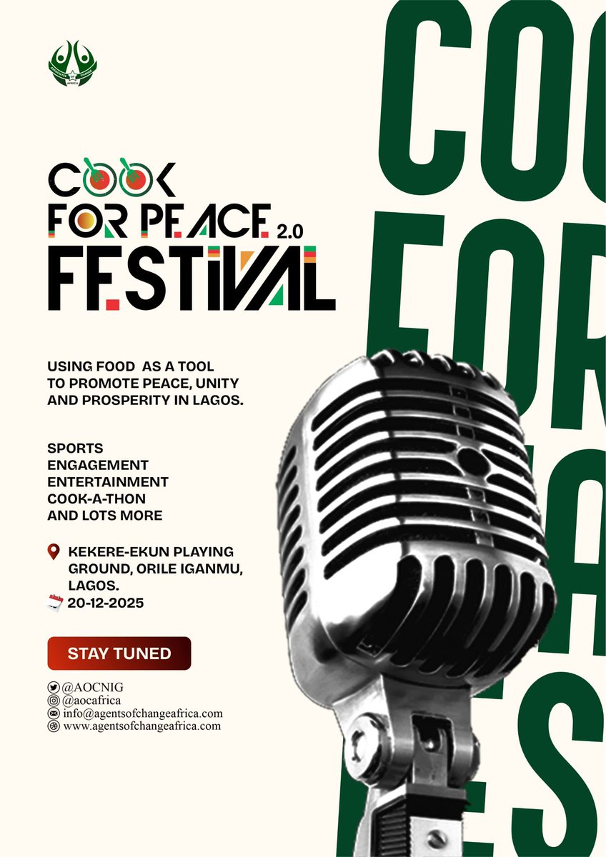 AOCNIG's tweet image. #DecemberInLagos #FoodForUnity #TogetherForPeace