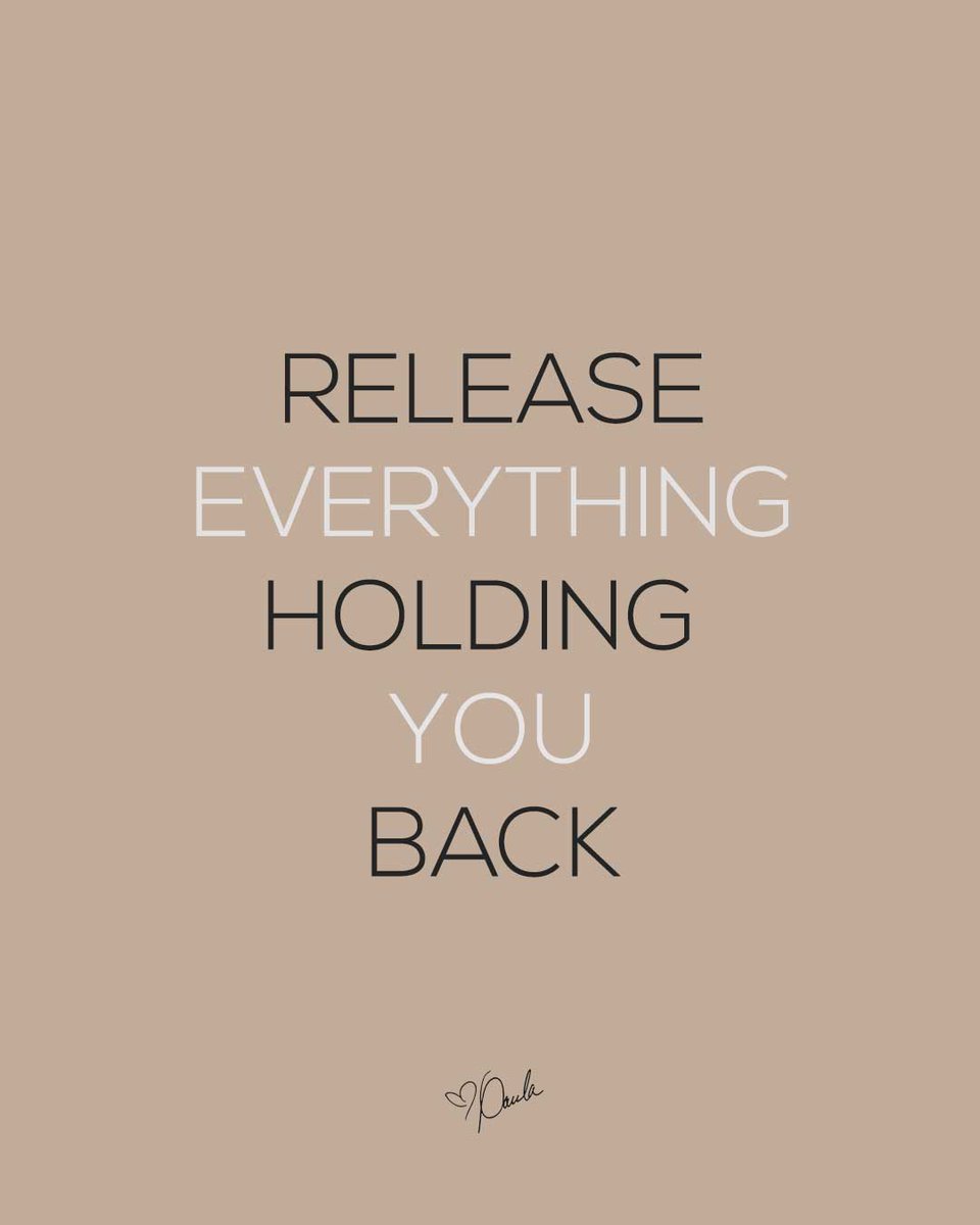 Getting into your future will require letting go of your past...  Release everything holding you back!