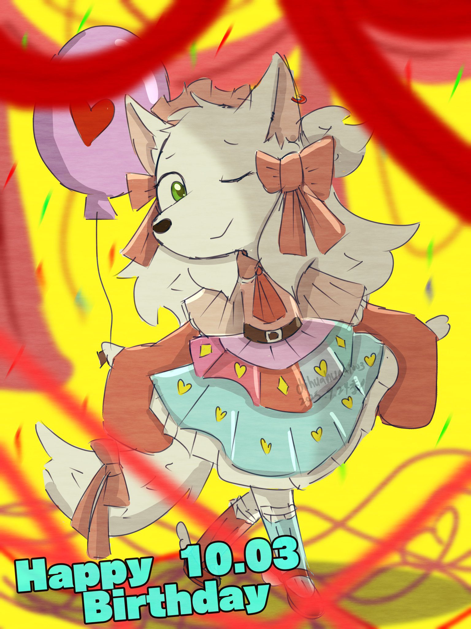 ◇聖なる翠◇手描きイラスト Skeb Thank you! #commission