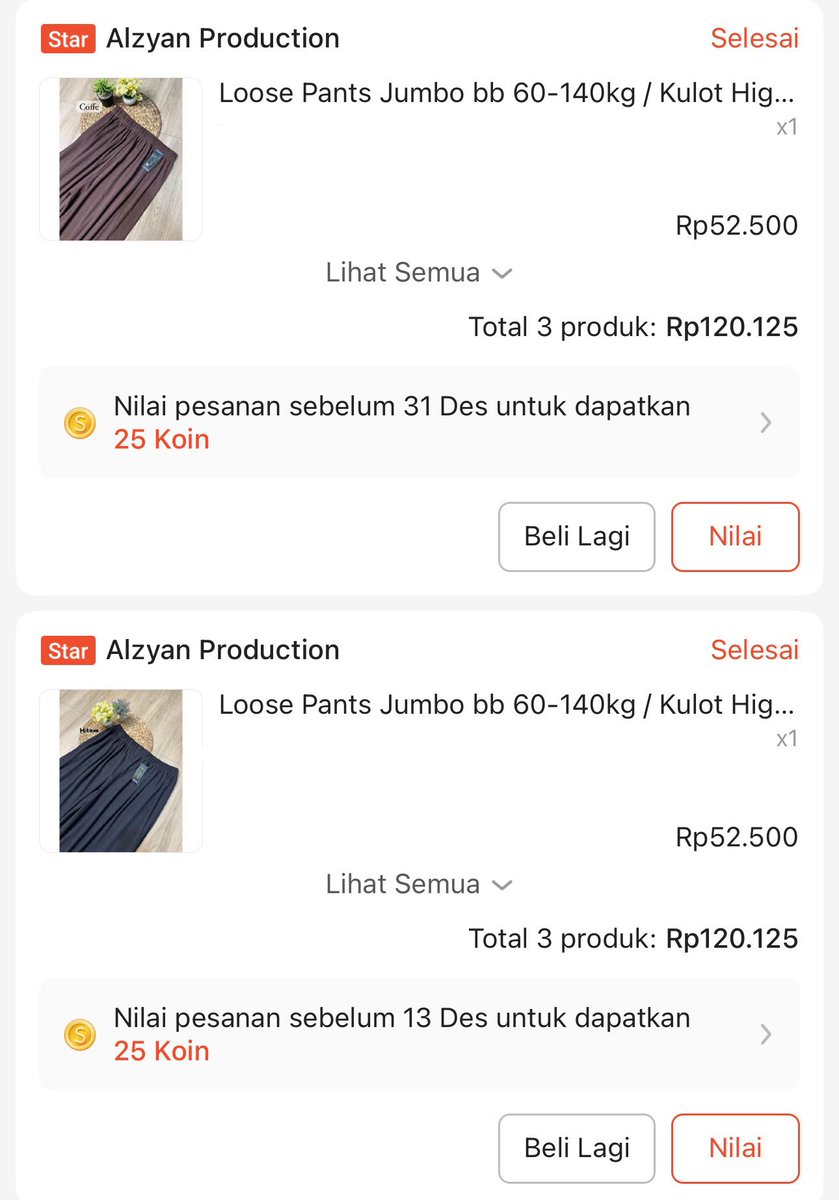 Suka banget sama celana ini sampe beli 6 biji: s.shopee.co.id/2VinKt3zb7