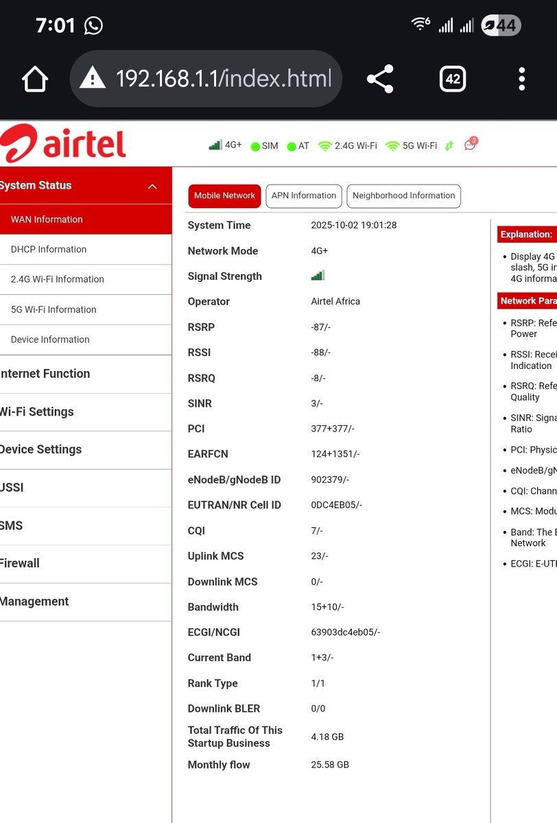 AMOS31595522's tweet photo. @AIRTEL_KE  I keep on telling you people I have an issue with my wifi but you don't want to respond 🤷..

I paid for 30mbps and I'm getting speeds less than 1mbps yet the signal in strong and shows 4G+ https://t.co/YveGRkxCaf