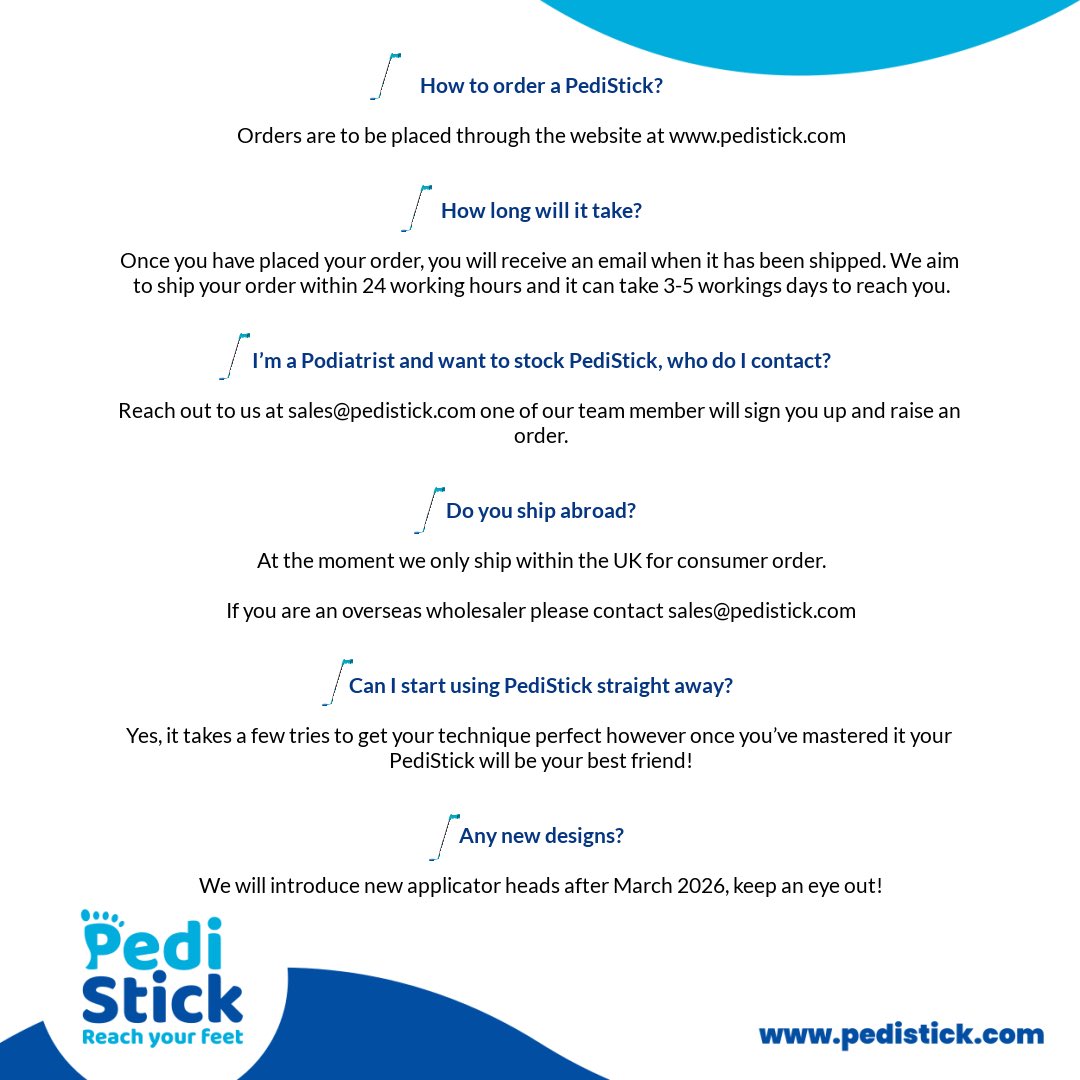 PediStick's tweet photo. How to order a PediStick?
Orders are to be placed through the website at https://t.co/Bxa4GXR747

#Reachyourfeet #PediStick #Cream #Health #Feet #Diabetes #foothealth  #arthritis #weightgain #mobility #hygiene #dryskin #care #oldage #pregnancy  #lotionapplicator #creamapplicator https://t.co/xbIJB3uwBn