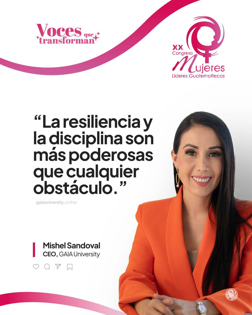 GAIAUNIVERSITYO's tweet photo. Nuestra CEO @soymsandoval  fue entrevistada en la revista Mundo Comercial con motivo del XX Congreso de Mujeres Líderes Guatemaltecas.

En esta inspiradora conversación, comparte su visión sobre liderazgo, equilibrio personal-profesional y el impacto de las mujeres como agentes de cambio en Guatemala y el mundo. 🌍✨

👉 Te invitamos a leer la entrevista completa en la revista aquí: https://t.co/IQZIBr02x9

#LiderazgoFemenino #Transformación #Resiliencia #liderazgoconpropósito #gaiauniversity #mujereslíderes #liderazgofemenino