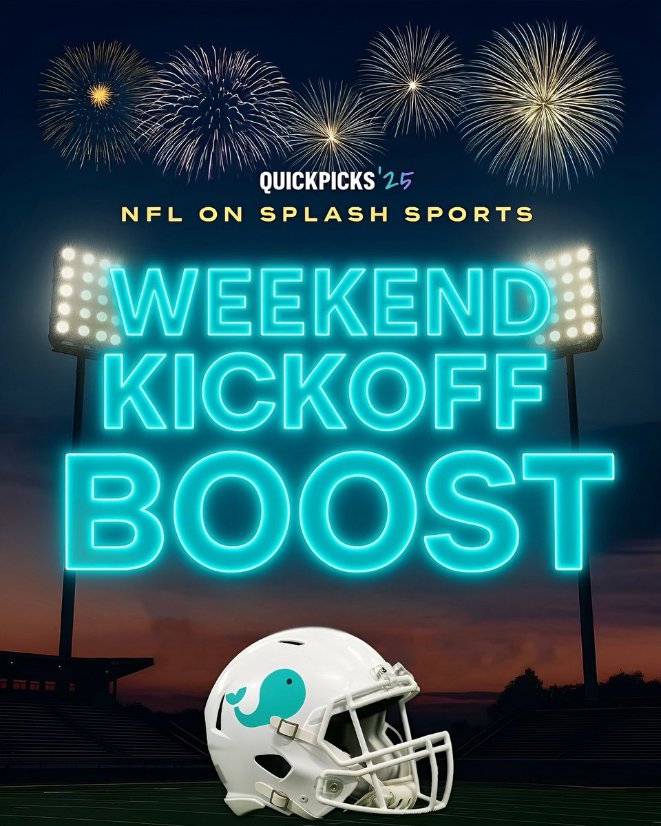 splashsports's tweet photo. ๐ WEEKEND KICKOFF BOOST ๐
Boost your QuickPicks entries this weekend! ๐
Time to make your picks for all the NFL action ๐ฅ
๐ฒ Pick More or Less on your favorite players stats on QuickPicks โ link in bio
#Boost #QuickPicks #NFL #WeekendPicks #SplashSports #NFLWeekend https://t.co/DDBEZlqDdS
