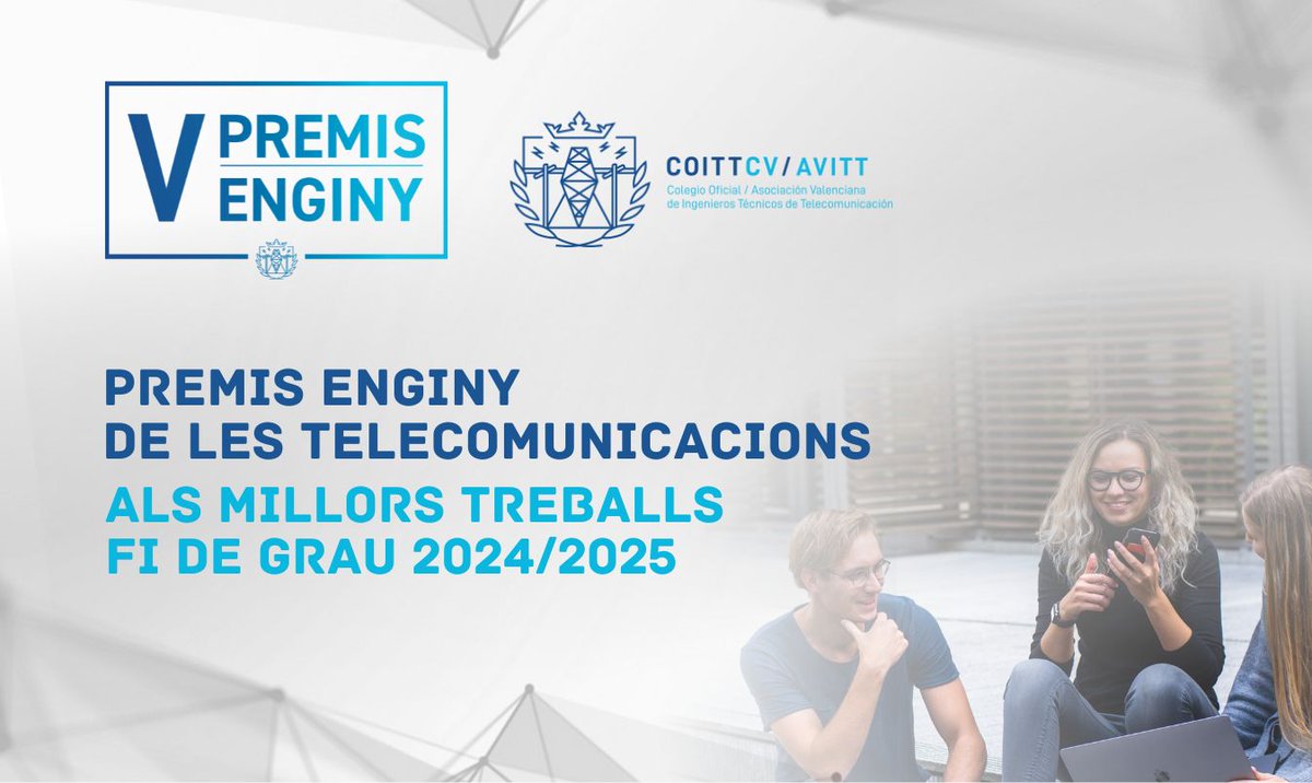 🤩Abierto plazo de presentación candidaturas a los #VPremisEnginy

🏆<a href="/itelecos/">COITTCV Ingenier@s iTelecos</a> reconoce los mejores TFG del curso 24-25

🎓Si eres recién graduad@ en #ingenieria en #telecomunicación te puedes presentar, hasta el 31 de octubre.

👉itelecos.es/v-premis-engin…
 
💯¡A por el premio!