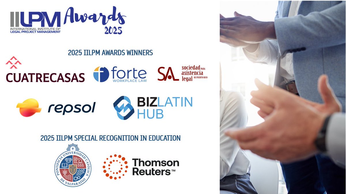 IILegalPM's tweet photo. Our ILPM Global Award 2025 winners.

🏆Cuatrecasas (Spain)    

🏆Forte Workplace Law (Canada)   

🏆Repsol (Spain)   

🏆BLH ARG S.A.S. (Biz Latin Hub) (Argentina)   

🏆Legal Aid Society Of Puerto Rico (Puerto Rico)   

🏆Pontificia Universidad Católica de Valparaíso de Chile https://t.co/ceIgkd3unD